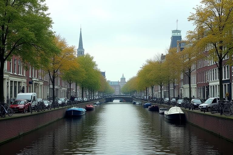 Classic view of an Amsterdam canal with historic buildings, reflecting the heritage of Dutch Travel Advisors.