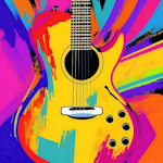 AI For Musicians - image of stylised guitar.