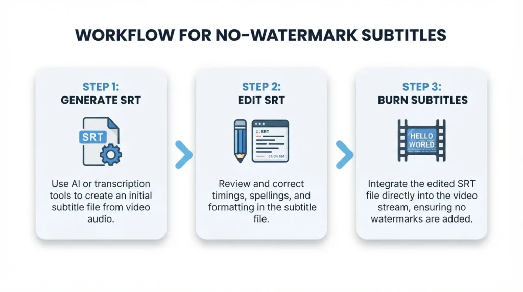 WORKFLOW DIAGRAM
AI Subtitle Generator Free No Watermark