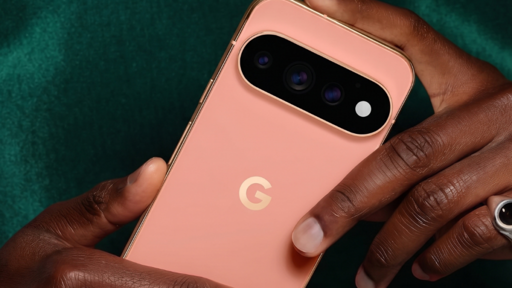 Premium design details of the Google Pixel 11 Pro resting on a clean surface