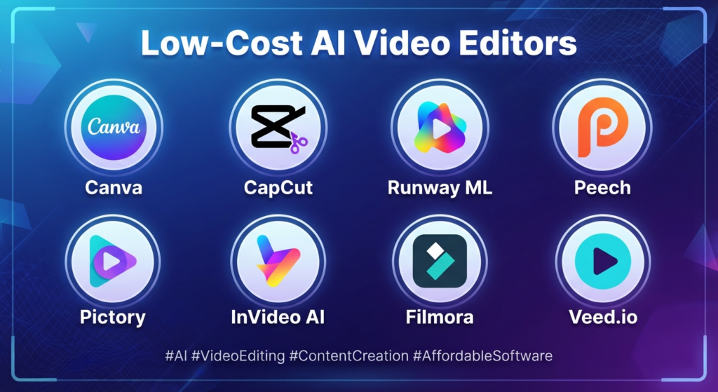 Low-Cost AI Video Editors for YouTubers