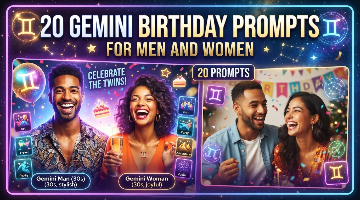 20 Gemini Birthday Prompts Images 