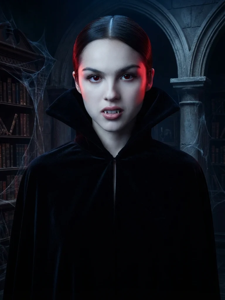 Unisex classic vampire style created with Gemini Halloween Photo Prompts