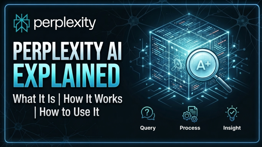 Perplexity AI search interface with cited answers