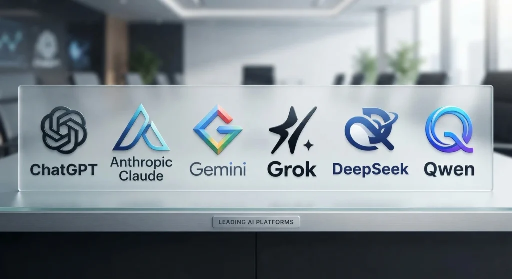 Top AI models in 2026: ChatGPT, Claude, Gemini, Grok, DeepSeek, and Qwen
