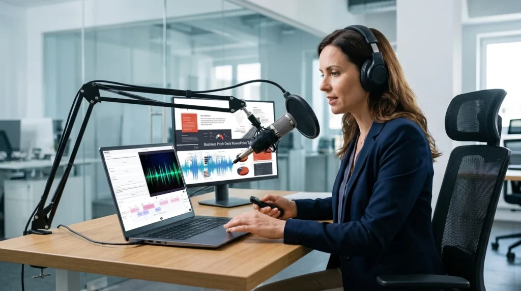 AI voiceover generator for business presentations