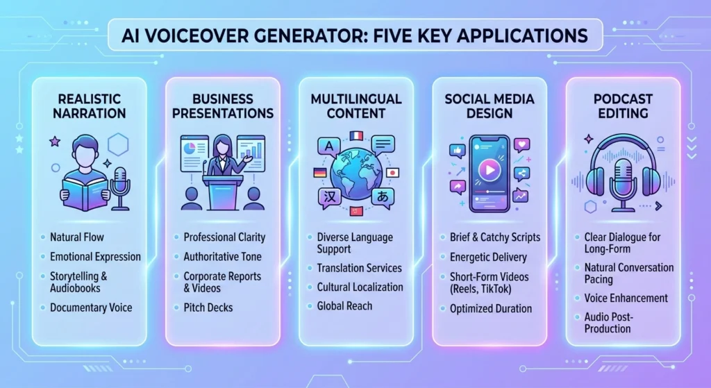 Comparison of the best AI voiceover generator tools