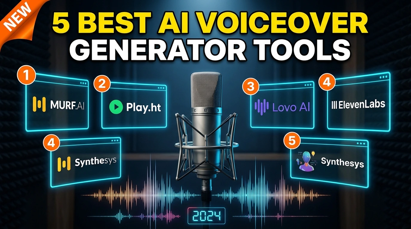 5 Best AI Voiceover Generator Tools for Content Creators