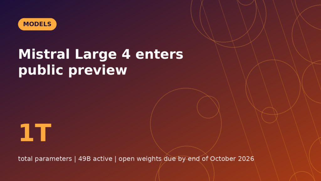 Mistral Large 4 enters public preview: 1 trillion parameters