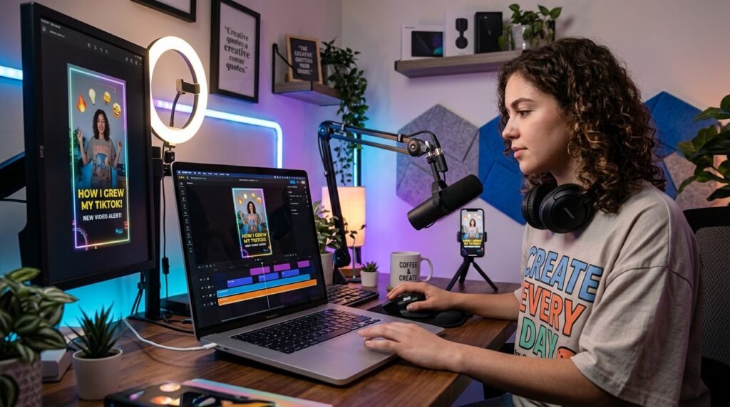 Adding an AI voiceover to a social media video